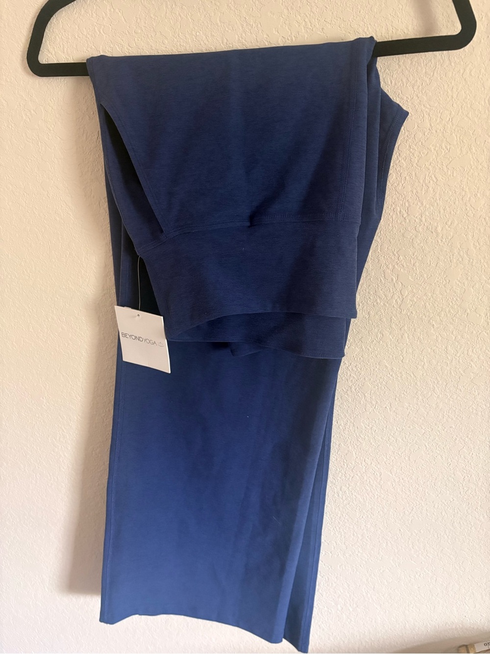 NWT Beyond Yoga Spacedye Laid Back Wide Leg Pants Eternal Blue Heather L